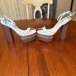Gianni Bini  Parrish Platform Sandals‎ Heels Size 7.5 White Brown Photo 8