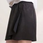 Wilfred Nescher Black High Waisted Faux Suede Skirt Size XXS Photo 6