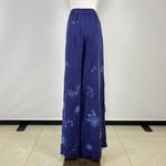 Johnny Was NWOT  Wide Leg Embroidered Floral Pants Size XL Blue Elastic waist Photo 9