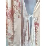 Monique Lhuillier Pottery Barn Floral Satin Robe Kimono Belted Sleeve Pajama Tan Size undefined Photo 5