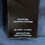 Obey  Navy Embroidered Plunge Slip Dress S Photo 8