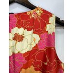 Talbots Petites 6 Floral Cotton Sheath Dress Orange Pink Mod Retro 60s Dopamine Photo 8