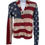 Ralph Lauren  USA American Flag Cardigan Knit Sweater Patriotic Americana XS Photo 3
