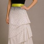 Vintage 80s Retro Glam Jessica McClintock Gunne Sax Dress 9 White Black Green Size undefined Photo 0