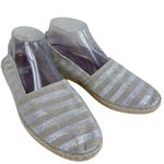 Alex + Alex Tan Silver Shimmer Slip On Espadrilles Loafers 40 8.5 Photo 0