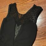 The Kooples  Lace Cutout Black Leather Detail Mini Cocktail Dress Photo 1