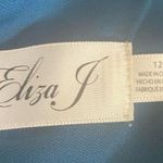 Eliza J  Teal Drape Cross Front Size 12 Long Sleeve Dress. Photo 4