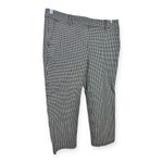 Loft Black White Gingham Riviera Slim Trousers Preppy Office Academia Sz 10P Photo 1