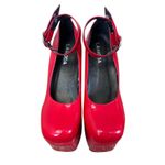 Dolls Kill  Lamoda Those Days Power Trip Chunky Platform Heels Red Patent Leather Photo 3