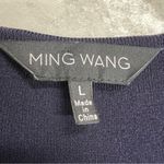 Ming Wang Classic Navy Mini sheer Dress L Career sleeveless Photo 1