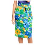 J.Crew  Puckered Morning Floral Tie Waist Colorful Skirt Cotton Size 6 Photo 3