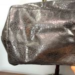 Cynthia Rowley Women's Metallic Snakeskin Pattern Gold Tone Hobo Bag Brown Photo 7