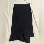 Pinko Asymmetrical Black Knitted Wool Pencil Skirt In S Photo 1