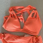 Becca  womens Line in the Sand Skylar Rib Textured Ring BIKINI SET, Medium,$156 Photo 3