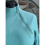 Gap sweater high neck jeweled zipper blue Photo 2