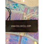 Club Exx Iridescent Snakeskin Corset Top NWT Womens S Festival Rave Holographic Silver Photo 3