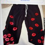 Lauren Moshi  Black Joggers with Red Lips Design Photo 0