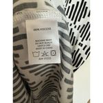 Mary Square Krista Dress Size Small Read Between The Lines Viscose White Black Photo 2