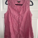 Tommy Bahama  Womens Small Pink Linen Sleeveless Top Photo 0