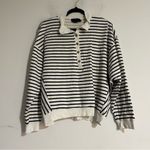 Hatch The Dakota Striped Nursing Knit Sweatshirt Navy White Size 3 Large Photo 1