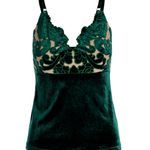 Boston Proper  Elegant Green Velvet Camisole Photo 1