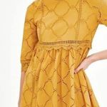 ZARA Golden Lace Long Sleeve Romper Photo 0