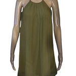 Soprano  olive sleeveless pleated mini dress Photo 0