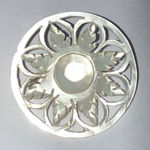 Vintage Mother of Pearl Carved Floral Brooch White Photo 0