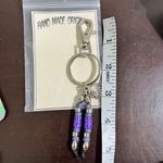 Keychain or Bag Charm w beads and seashell charm Clip On Silver Photo 9