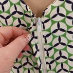 Vintage 70s Mary Martin Florida Geometric Maxi Dress Womens Mod Op Art Size 14 Green Photo 11