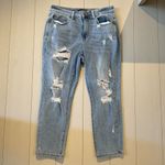 Judy Blue  Distressed Cotton Blend  Light Wash Ankle Jeans Size 14W Photo 1