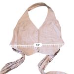 Nicholas Nia Halter Vest Top‎ Light Pink Tie Back Women’s Size 6 Cropped Button Photo 11