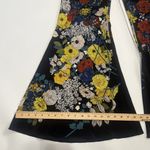 Sandro Sz 1  Paris Women's Bell Bottoms Flared Printed 100% Silk Floral Pants Photo 5