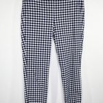 J.Crew Womens Martie Gingham Plaid Pants Size 6 Navy Blue Crop Ankle Career Photo 1