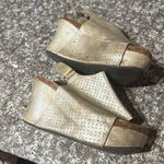 Pierre Dumas Gold Platform Wedges Photo 5