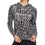 Calvin Klein  Womens leopard cheetah Print Long Sleeve Hoodie, Black Combo, XL Photo 0