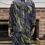 Kris Jenner Kollection sheer, abstract, drop waist tunic/ M /Excellent condition Size M Photo 3