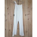 Lulus NWT  Devoted to Fun Ivory One-Shoulder Sleeveless Jumpsuit Classy Chic XL Photo 7