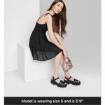 Wild Fable Women's Sleeveless black mini dress sweetheart neckline smocked​ Photo 1