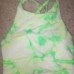 Lululemon Women's  4 Energy Longline Tie Dye Neon Green Activewear Sportsbra Photo 0