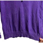 Ralph Lauren Lauren  Women's Medium Purple V-Neck Pullover Long Sleeve Sweater Photo 6