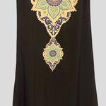 Black BOHEMIAN/Tribal print short sleeve maxi dress size small 0 Photo 0