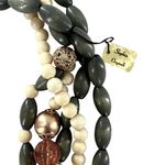 NOS Vintage 1950's SOPHIA ORIGINALS Gray/Ivory Layered Beaded Statement Necklace Gray Photo 3