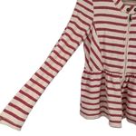 Free People  Striped Peplum Jacket size XS Long Sleeve Zip Up Photo 5