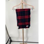 Abercrombie & Fitch Red Black Plaid Blanket Scarf Photo 3
