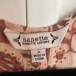 Nanette Lepore  NWT orange floral ruffle sleeve blouse small Photo 4