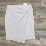 Kate Kasin NWT White Knee Length Knotted Side Wrap Skirt Size XL Photo 4