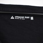 American Giant Classic V Neck T Shirt Black Cotton Made in USA Size M Size M Photo 2