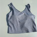 Athleta Striped Blue Women's Sports Bra Top Size M Photo 2