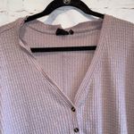 Urban Outfitters Out From Under Shirt Womens Small Pink Thermal Long Sleeve Basic Button Front Photo 1